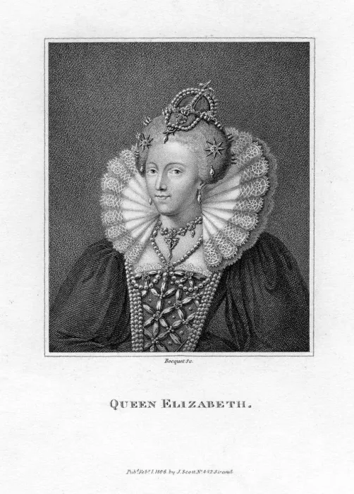 Framed Print : Elizabeth I of England, (1806). Artist: Bocquet Framed Print : Elizabeth I of England, (1806). Artist: Bocquet
