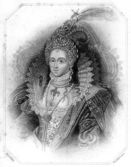 Framed Print : Elizabeth I of England, (mid-19th century). Artist: Thomas Phillibrown Framed Print : Elizabeth I of England, (mid-19th century). Artist: Thomas Phillibrown