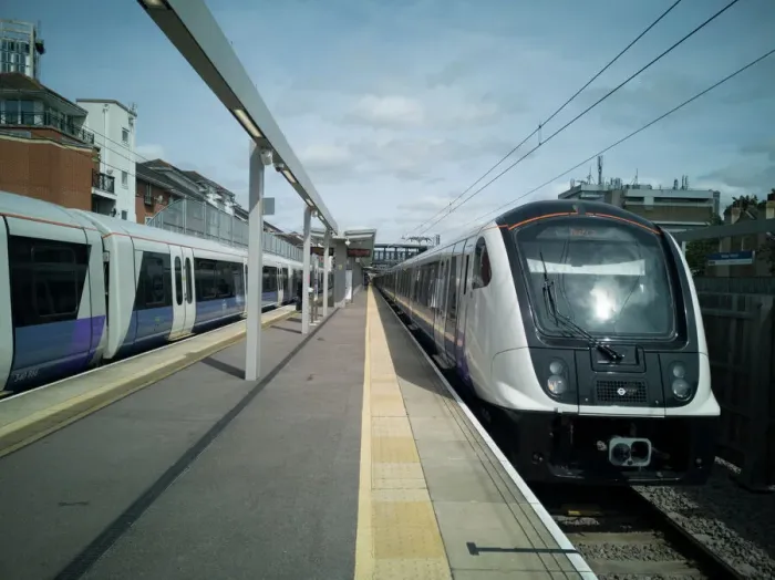 Framed Print : Elizabeth Line, Abbey Wood, London, UK, May 2022. Creator: Ethel Davies Framed Print : Elizabeth Line, Abbey Wood, London, UK, May 2022. Creator: Ethel Davies