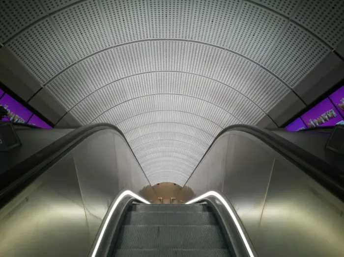 Framed Print : Elizabeth Line, Liverpool St, London, UK, May 2022. Creator: Ethel Davies Framed Print : Elizabeth Line, Liverpool St, London, UK, May 2022. Creator: Ethel Davies