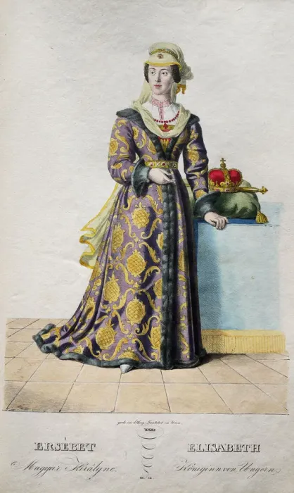 Framed Print : Elizabeth of Luxembourg (1409-1442), Queen of Bohemia, 1828. Artist: Kriehuber, Josef (1800-1876) Framed Print : Elizabeth of Luxembourg (1409-1442), Queen of Bohemia, 1828. Artist: Kriehuber, Josef (1800-1876)