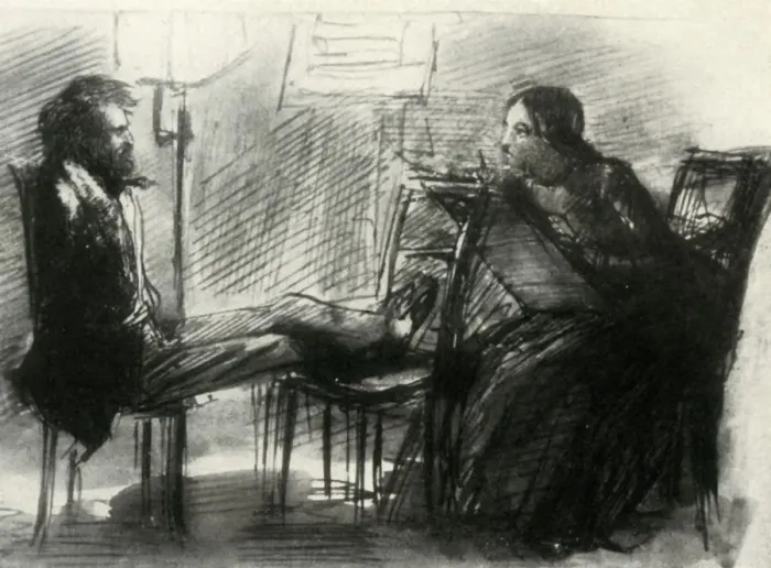 Framed Print : Elizabeth Siddal drawing Rossetti, 1853, (1947). Creator: Dante Gabriel Rossetti Framed Print : Elizabeth Siddal drawing Rossetti, 1853, (1947). Creator: Dante Gabriel Rossetti