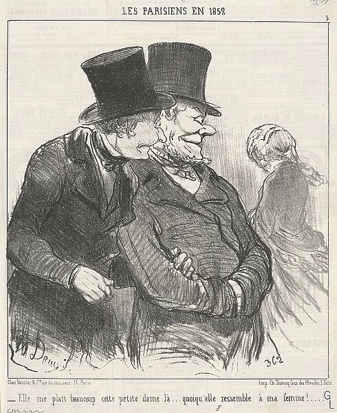 Ell me plait beaucoup... 19th century. Creator: Honore Daumier