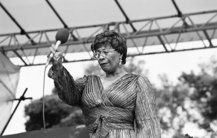 Framed Print : Ella Fitzgerald, Capital Jazz Festival, Knebworth, 1981. Creator: Brian O Connor Framed Print : Ella Fitzgerald, Capital Jazz Festival, Knebworth, 1981. Creator: Brian O Connor