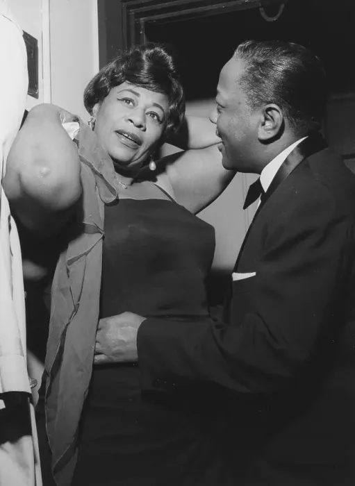 Framed Print : Ella Fitzgerald and Roy Eldridge Hammersmith Odeon, London 1962. Creator: Brian Foskett Framed Print : Ella Fitzgerald and Roy Eldridge Hammersmith Odeon, London 1962. Creator: Brian Foskett
