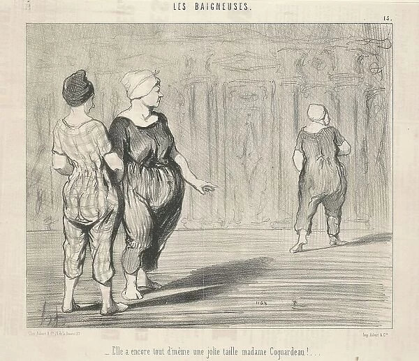 Elle a encore... une jolie taille Madame Coquardeau!, 19th century. Creator: Honore Daumier