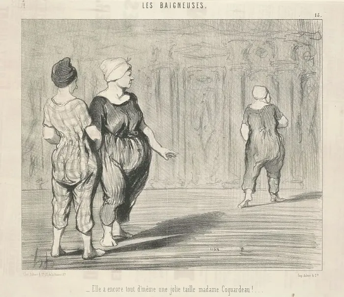 Framed Print : Elle a encore... une jolie taille Madame Coquardeau!, 19th century. Creator: Honore Daumier Framed Print : Elle a encore... une jolie taille Madame Coquardeau!, 19th century. Creator: Honore Daumier