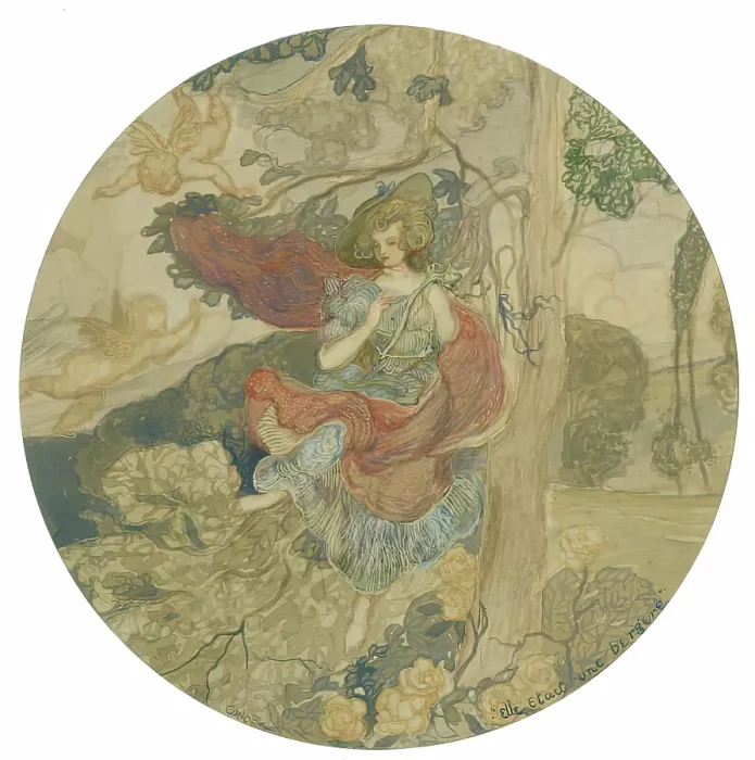 Framed Print : Elle etait une bergere. Creator: Charles Conder Framed Print : Elle etait une bergere. Creator: Charles Conder