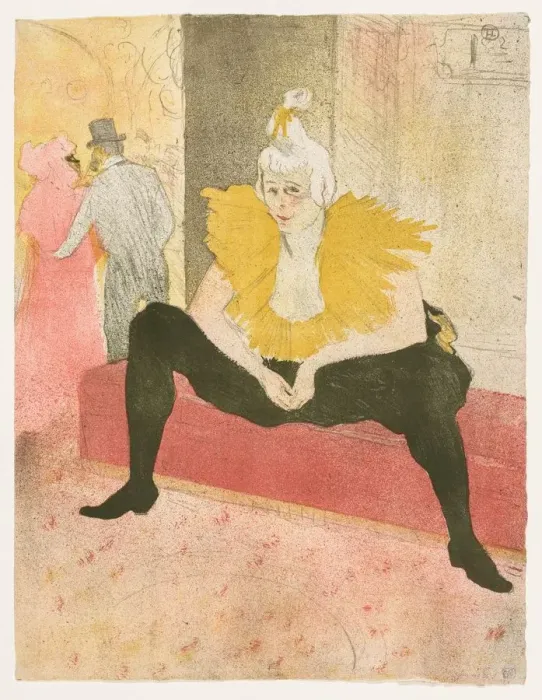 Framed Print : Elles: The Seated Clown, Mlle Cha-u-Ka-o, 1896. Creator: Henri de Toulouse-Lautrec (French Framed Print : Elles: The Seated Clown, Mlle Cha-u-Ka-o, 1896. Creator: Henri de Toulouse-Lautrec (French