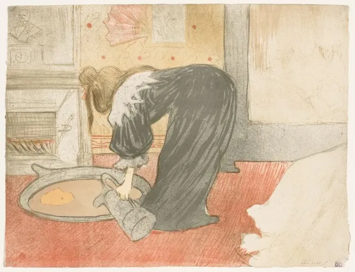 Framed Print : Elles: Woman at the Tub, 1896. Creator: Henri de Toulouse-Lautrec (French, 1864-1901) Framed Print : Elles: Woman at the Tub, 1896. Creator: Henri de Toulouse-Lautrec (French, 1864-1901)