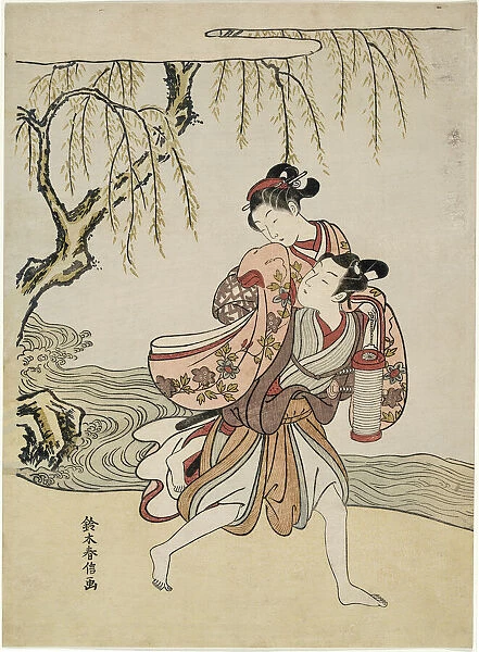 The Elopement (parody of Akutagawa episode from 'Tales of Ise'), c. 1767