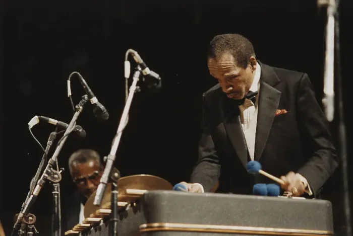 Framed Print : Elvin Jones, London, 1990. Creator: Brian Foskett Framed Print : Elvin Jones, London, 1990. Creator: Brian Foskett