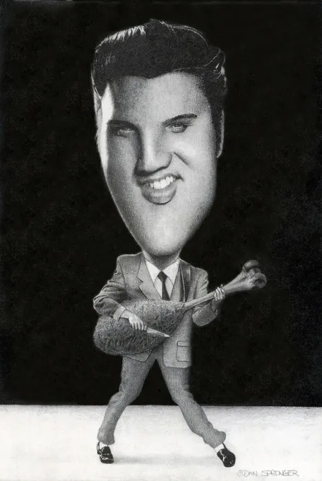 Framed Print : Elvis Presley. Creator: Dan Springer Framed Print : Elvis Presley. Creator: Dan Springer