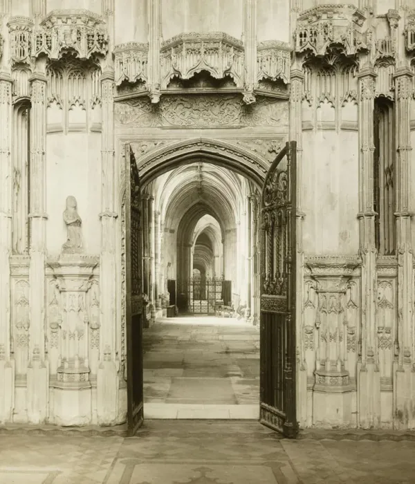 Framed Print : Ely Cathedral: From Br. Wests Chapel into South Choir Aisle, c. 1891 Framed Print : Ely Cathedral: From Br. Wests Chapel into South Choir Aisle, c. 1891