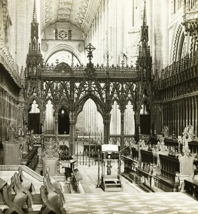 Framed Print : Ely Cathedral: Choir to West, 1891. Creator: Frederick Henry Evans Framed Print : Ely Cathedral: Choir to West, 1891. Creator: Frederick Henry Evans