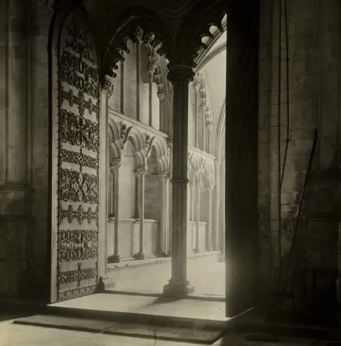 Framed Print : Ely Cathedral: Galilee Porch from Nave, c. 1891. Creator: Frederick Henry Evans Framed Print : Ely Cathedral: Galilee Porch from Nave, c. 1891. Creator: Frederick Henry Evans