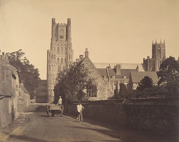Ely Cathedral, from the Grammar School, 1857. Creator: Roger Fenton