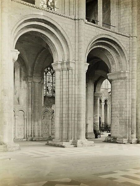 Ely Cathedral: Nave Arches, 1891. Creator: Frederick Henry Evans