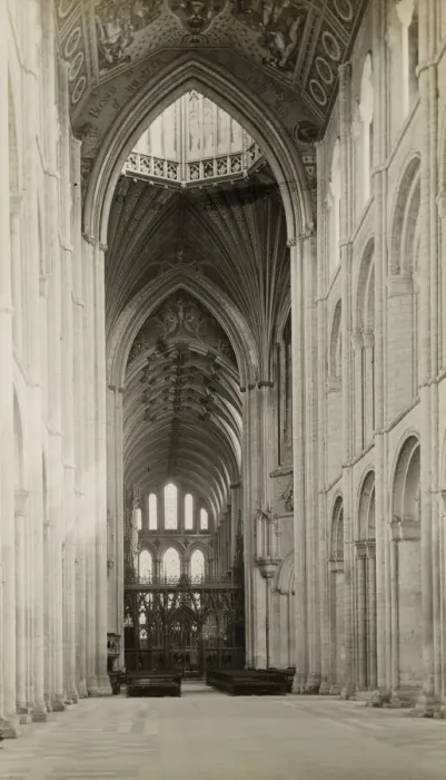 Framed Print : Ely Cathedral: Nave to East, from Octagon Arch, 1891. Creator: Frederick Henry Evans Framed Print : Ely Cathedral: Nave to East, from Octagon Arch, 1891. Creator: Frederick Henry Evans