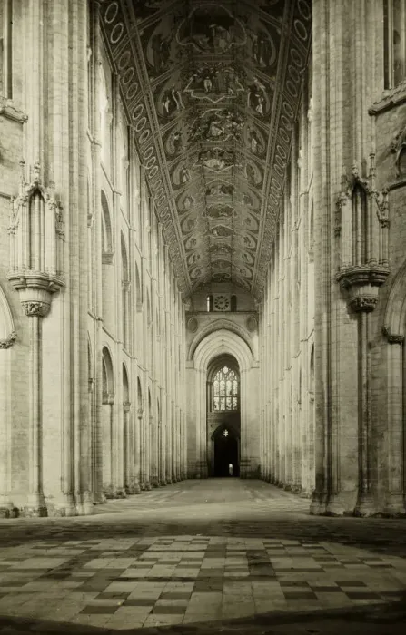 Framed Print : Ely Cathedral: Nave, to West, c. 1891. Creator: Frederick Henry Evans Framed Print : Ely Cathedral: Nave, to West, c. 1891. Creator: Frederick Henry Evans