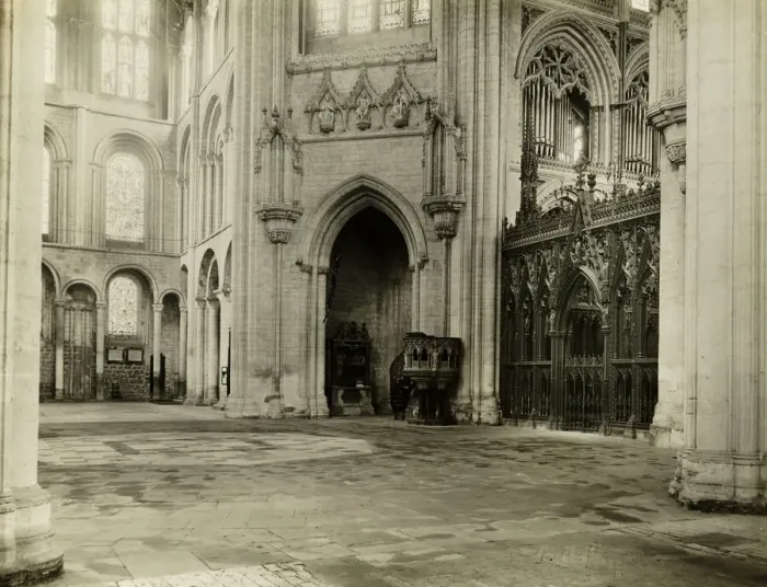 Framed Print : Ely Cathedral: Octagon from South Transept Chairs & Benches Removed, 1899 Framed Print : Ely Cathedral: Octagon from South Transept Chairs & Benches Removed, 1899