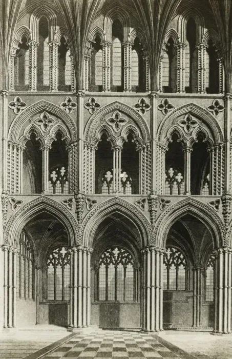 Framed Print : Ely Cathedral: Presbytery, from an Engraving, c. 1891. Creator: Frederick Henry Evans Framed Print : Ely Cathedral: Presbytery, from an Engraving, c. 1891. Creator: Frederick Henry Evans