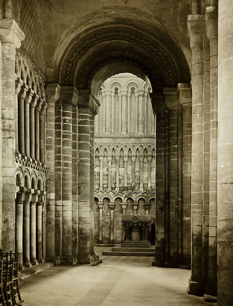 Ely Cathedral: West End of South Aisle, c. 1891. Creator: Frederick Henry Evans