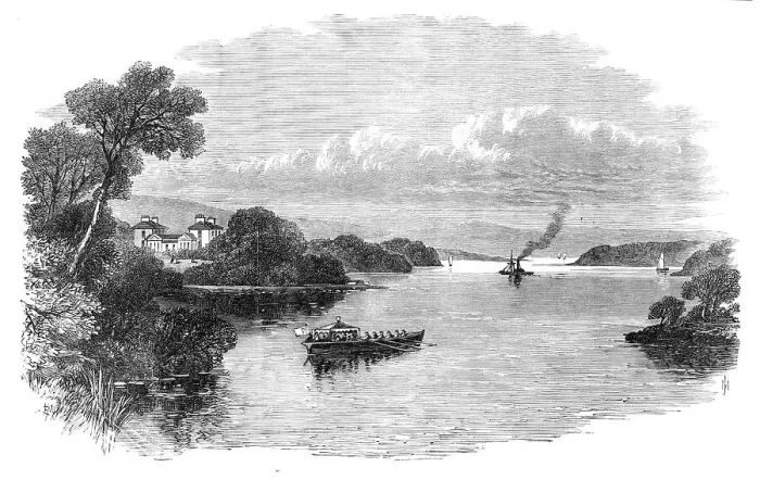 Framed Print : Ely Lodge, Lough Erne, County Fermanagh, 1869. Creator: Unknown Framed Print : Ely Lodge, Lough Erne, County Fermanagh, 1869. Creator: Unknown