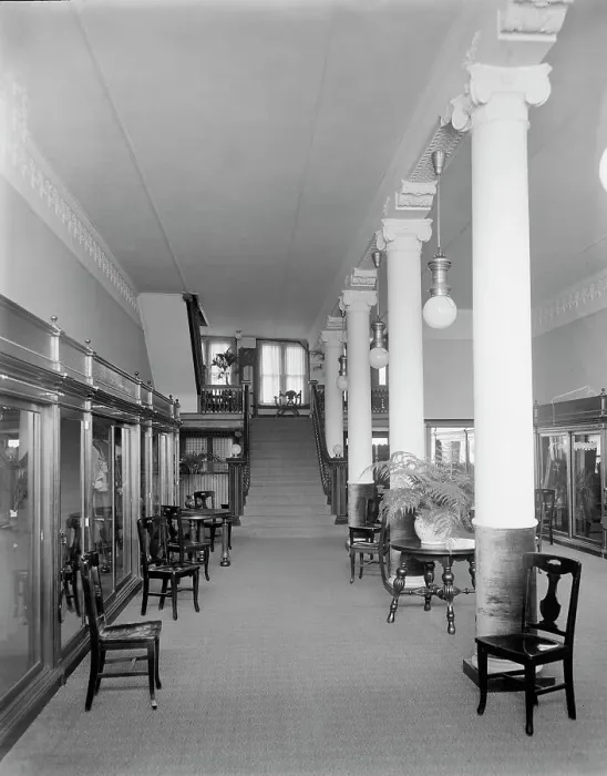 Framed Print : E.M. Bigsby Co. show rooms, ground floor, main reception room, between 1900 and 1915. Creator: Unknown Framed Print : E.M. Bigsby Co. show rooms, ground floor, main reception room, between 1900 and 1915. Creator: Unknown