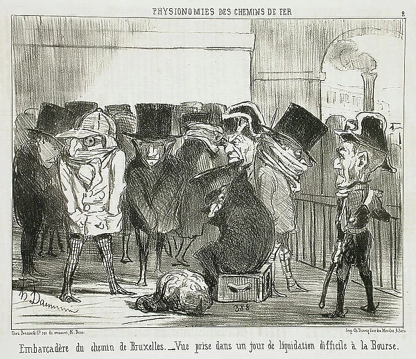 Embarcadère du chemin de Bruxelles, 1852. Creator: Honore Daumier