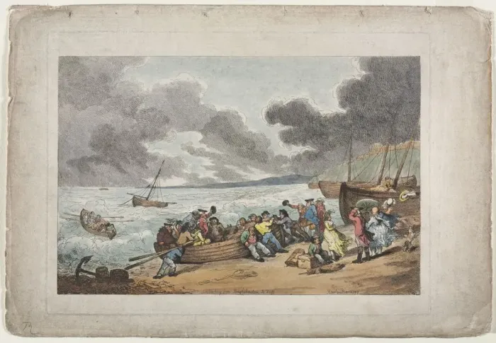 Framed Print : Embarking from Brighthelmstone to Dieppe, 1787. Creator: Thomas Rowlandson (British, 1756-1827) Framed Print : Embarking from Brighthelmstone to Dieppe, 1787. Creator: Thomas Rowlandson (British, 1756-1827)