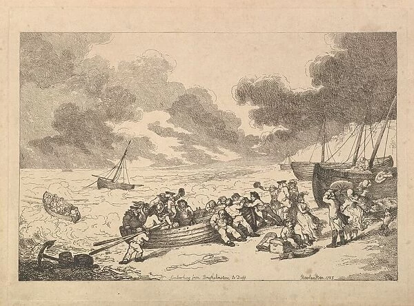 Embarking from Brighthelmstone to Diepp[e] (from, Imitations of Modern Drawings), 1787