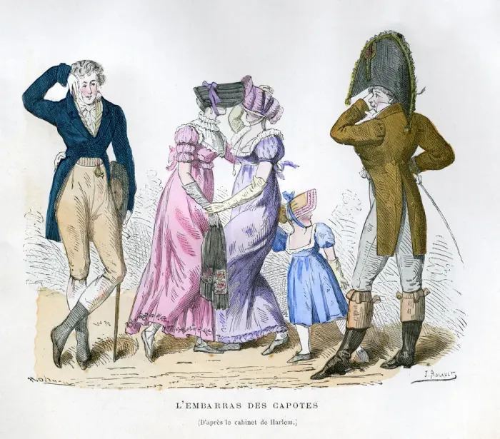 Framed Print : The embarrassment of the hoods, 1882-1884. Artist: J Rocault Framed Print : The embarrassment of the hoods, 1882-1884. Artist: J Rocault