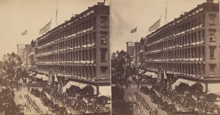 Framed Print : The Embassy Leave the Metropolitan for the City Hall, 1860. Creator: Edward Anthony Framed Print : The Embassy Leave the Metropolitan for the City Hall, 1860. Creator: Edward Anthony
