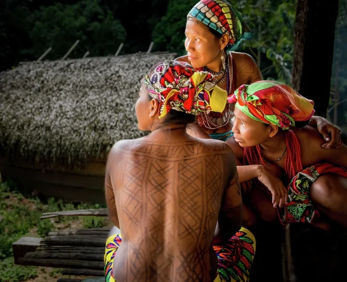 Framed Print : Embera Women. Creator: Dorte Verner Framed Print : Embera Women. Creator: Dorte Verner