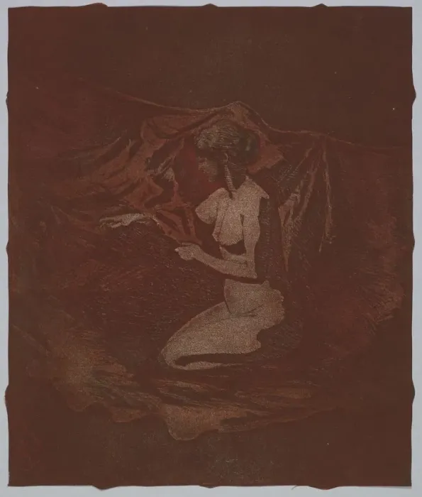 Framed Print : Embers Glow, 1890-1897. Creator: Theodore Roussel (French, 1847-1926) Framed Print : Embers Glow, 1890-1897. Creator: Theodore Roussel (French, 1847-1926)