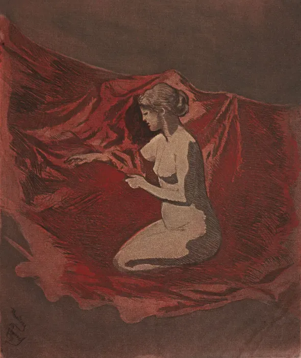 Framed Print : Embers Glow, 1890-97. Creator: Theodore Roussel Framed Print : Embers Glow, 1890-97. Creator: Theodore Roussel