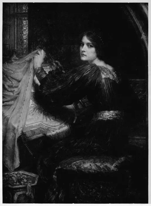 Framed Print : The Emblem, 1902, (1917). Artist: Frank Dicksee Framed Print : The Emblem, 1902, (1917). Artist: Frank Dicksee