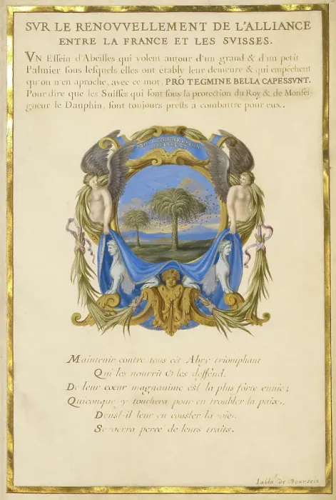 Framed Print : Three Emblems for Louis XIV, about 1663-1668. Creators: Jacques Bailly, Amable de Bourzeys, Nicolas Jarry