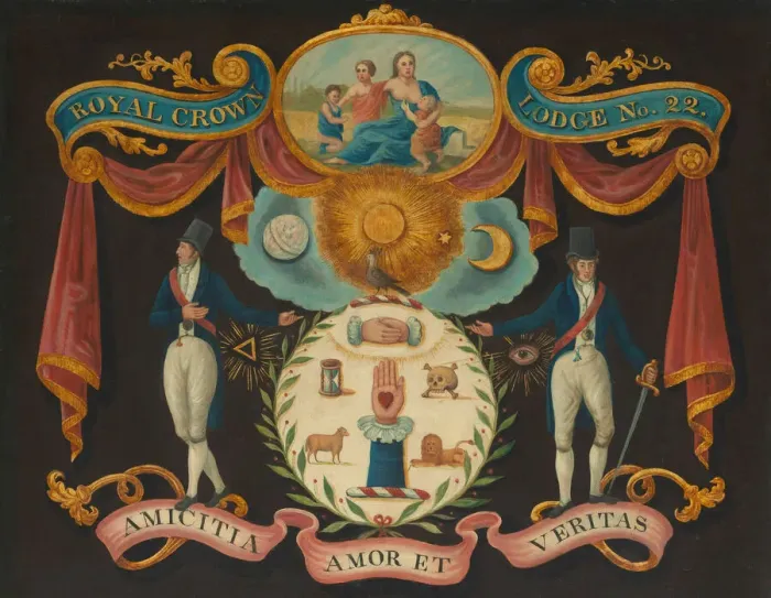 Framed Print : Emblems for Royal Crown Lodge No. 22, 1810 / 15. Creator: Unknown Framed Print : Emblems for Royal Crown Lodge No. 22, 1810 / 15. Creator: Unknown