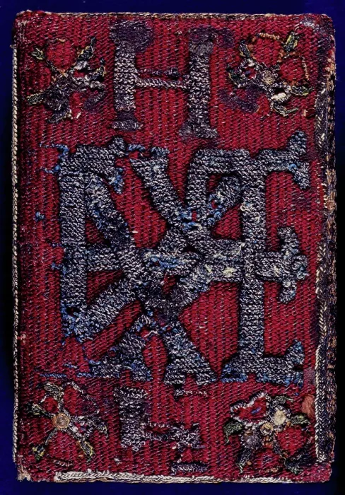 Framed Print : Embroidered back cover of prayer book, 1545. Creator: Unknown