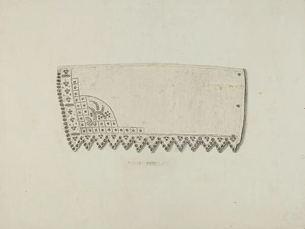 Embroidered Cuff, 1939. Creator: Marie Famularo