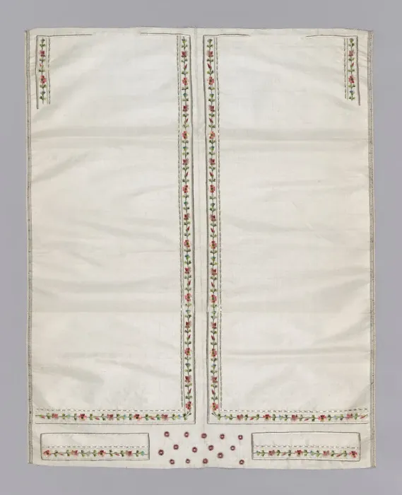 Framed Print : Embroidered Fabric for a Waistcoat front, France, 1800-15. Creator: Unknown