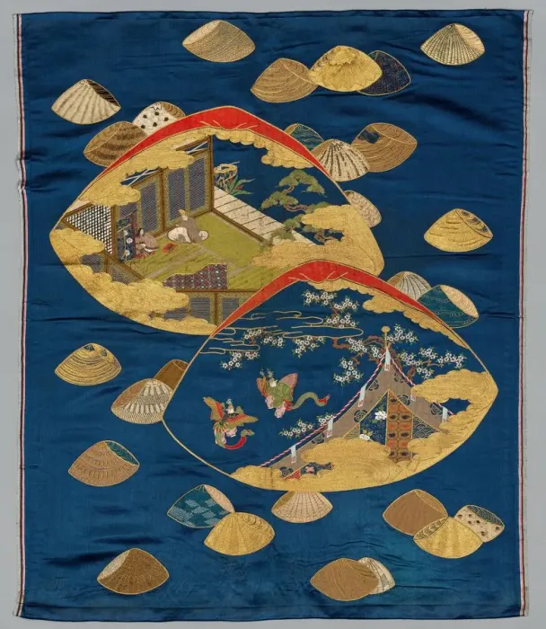 Framed Print : Embroidered Fukusa, late 1800s-early 1900s. Creator: Unknown Framed Print : Embroidered Fukusa, late 1800s-early 1900s. Creator: Unknown