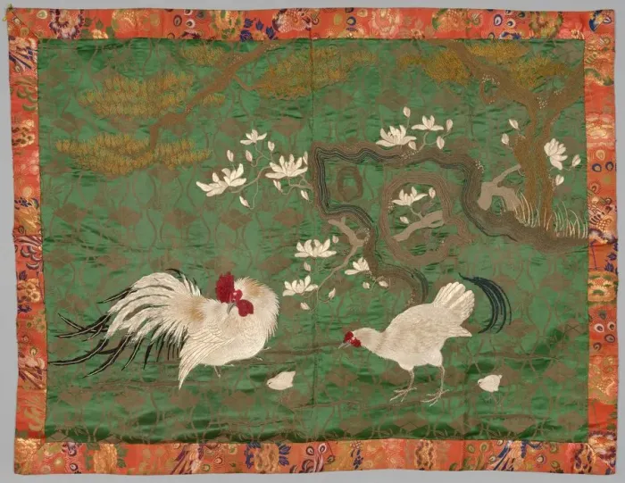 Framed Print : Embroidered Fukusa, late 1800s-early 1900s. Creator: Unknown Framed Print : Embroidered Fukusa, late 1800s-early 1900s. Creator: Unknown