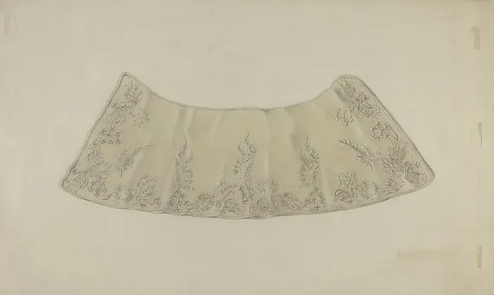 Framed Print : Embroidered Lace Collar, c. 1938. Creator: Frank Nelson Framed Print : Embroidered Lace Collar, c. 1938. Creator: Frank Nelson