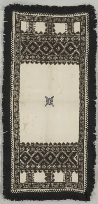 Framed Print : Embroidered Mat or a Panos de Ofrenda, 19th century. Creator: Unknown Framed Print : Embroidered Mat or a Panos de Ofrenda, 19th century. Creator: Unknown