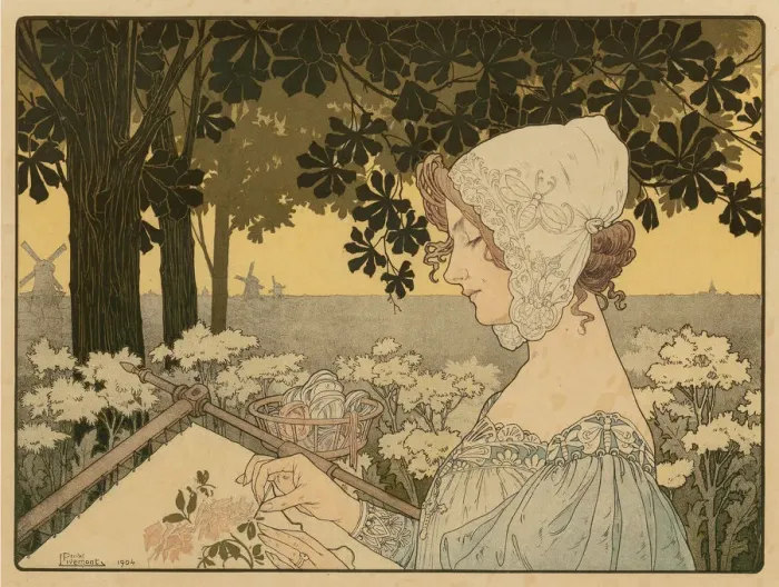 Framed Print : The Embroiderer, 1904 Framed Print : The Embroiderer, 1904