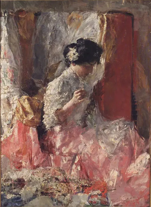 Framed Print : The Embroideress Framed Print : The Embroideress