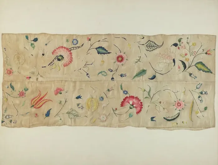 Framed Print : Embroidery, 1935 / 1942. Creator: Martha Elliot